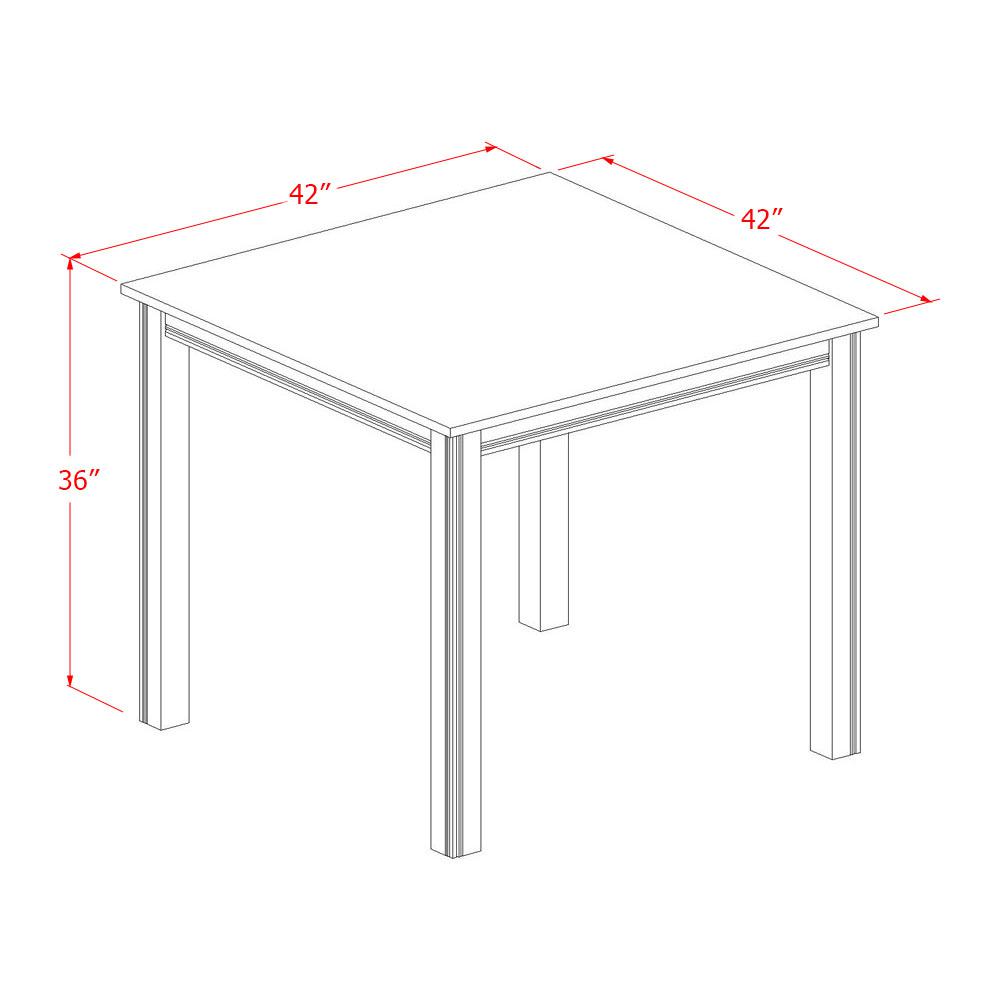Café  Pub,  Counter  Height  Square  Table  -  Natural  Oak  Finish. Picture 3