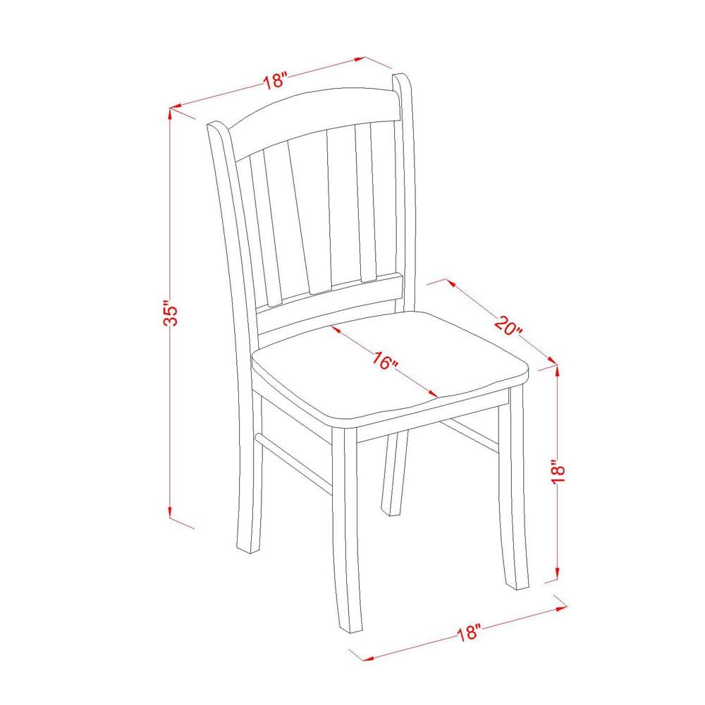 Dublin Dining room Chair with Wood Seat, Set of 2. Picture 3
