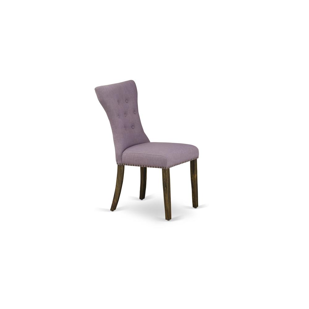 9-pieces dining table set with Chair’s Legs and Dahlia Linen Fabric. Picture 13