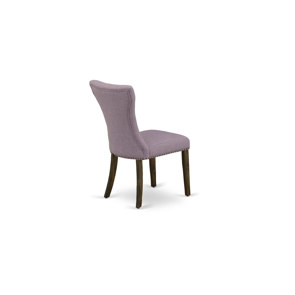 9-pieces dining table set with Chair’s Legs and Dahlia Linen Fabric. Picture 15