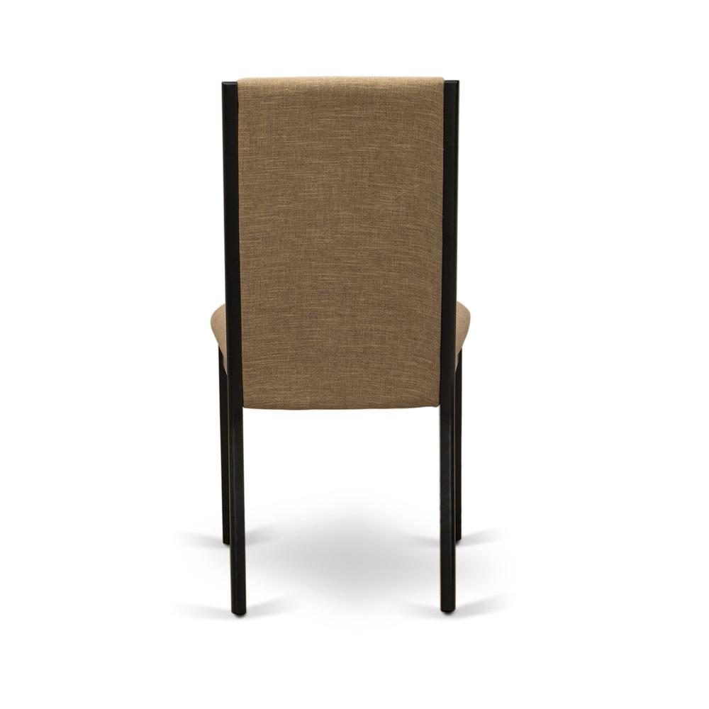 9-pc dining room table set with Chair’s Legs and Light Sable Linen Fabric. Picture 16