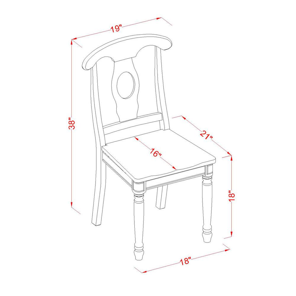 Napoleon  styled  chair  with  wood  seat,  Set  of  2. Picture 3