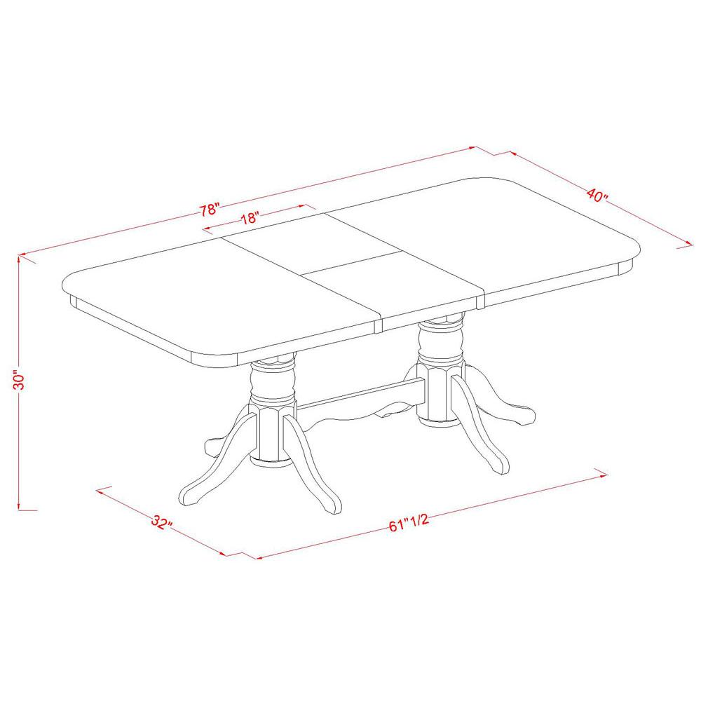 Napoleon  rectangular  round  corner  dining    table  with  17  in  self  storage  leaf  finish  in  saddle  brown. Picture 3