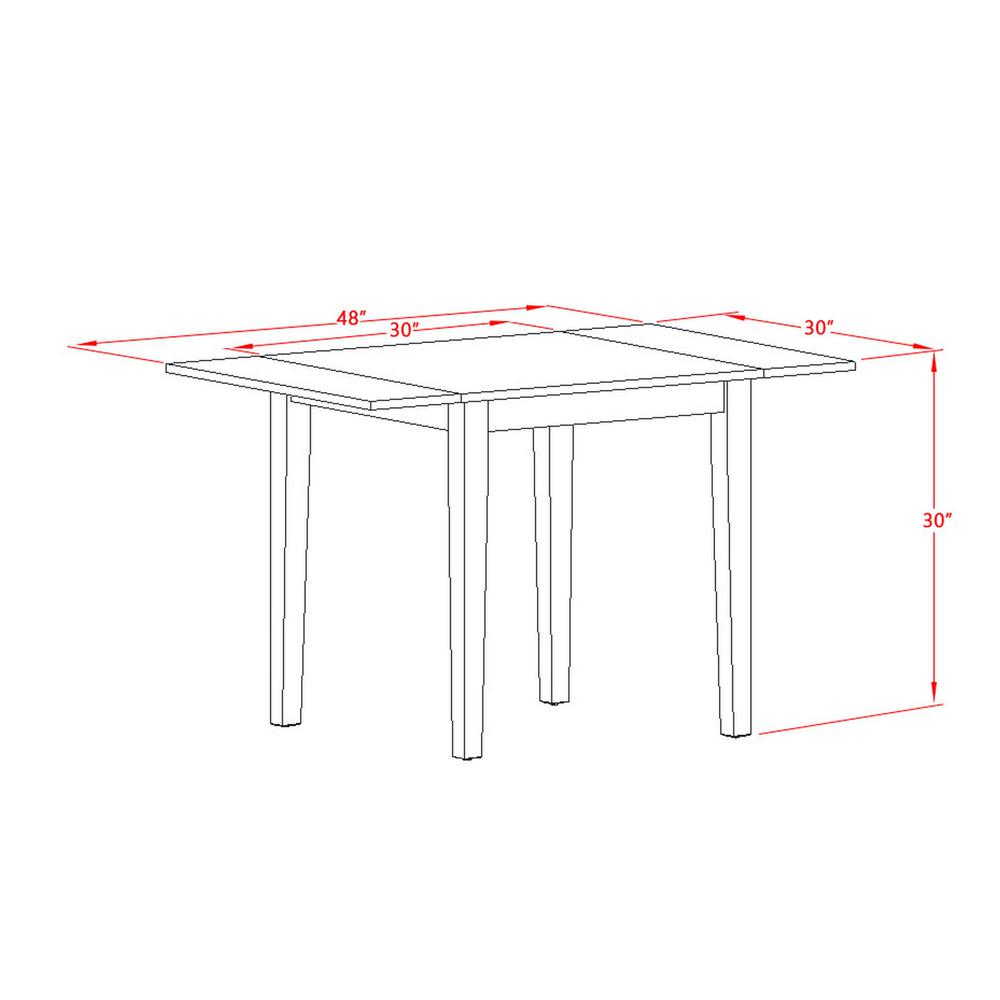 Dining Table Buttermilk & Cherry, NDT-WHI-T. Picture 3