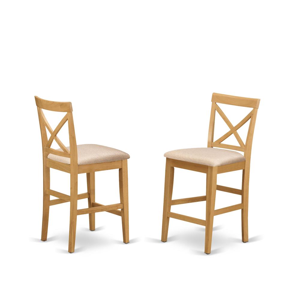 CFPB3-OAK-C 3 Pc counter height pub set - Dining Table and 2 counter height Dining chair.. Picture 4