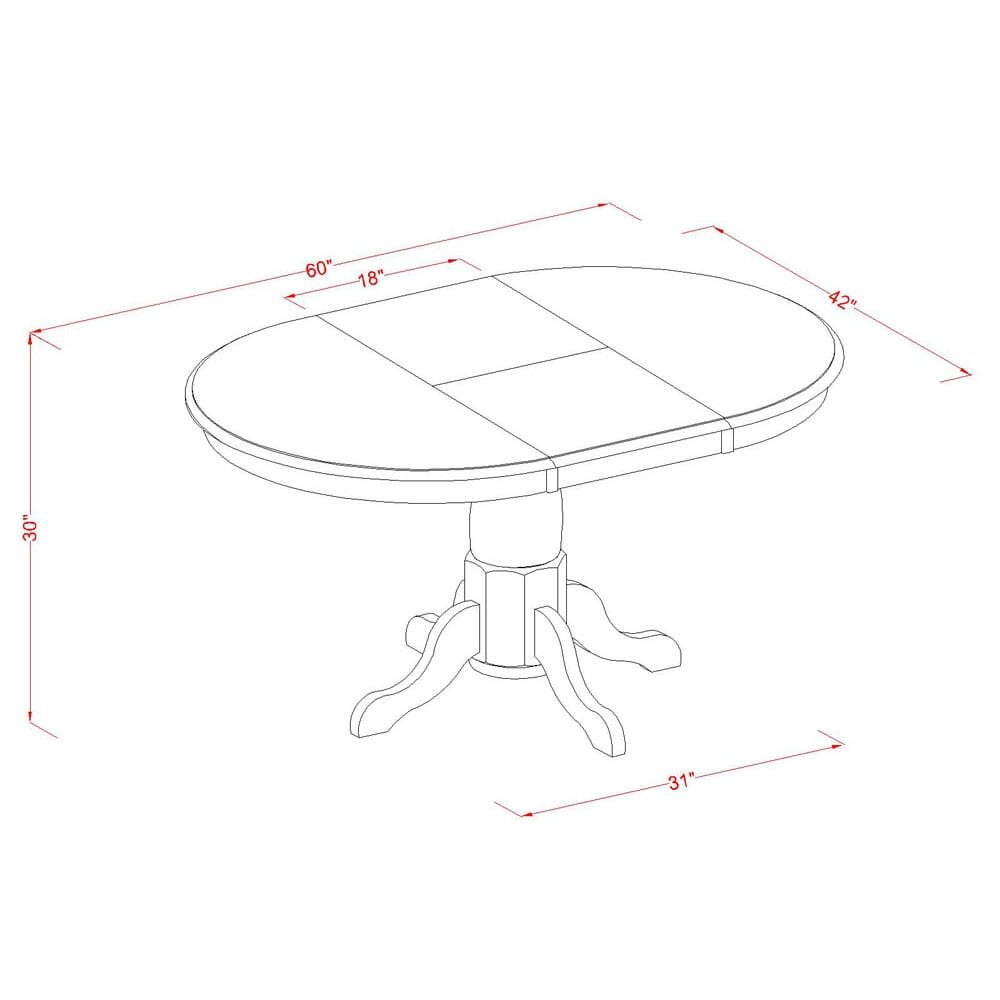 Portland  Single  Pedestal  Oval  Dining  table  with  18"  extension  butterfly  leaf  in  Saddle  Brown  Finish. Picture 4