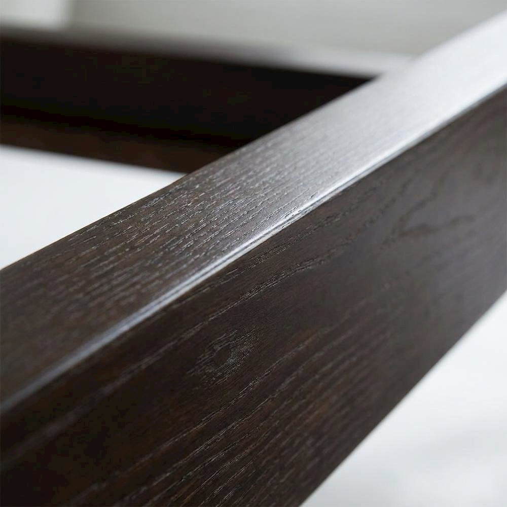 Solid Wood Platform Bed, Headboard & Footboard, No Box Spring, Dark Roast, Queen. Picture 8