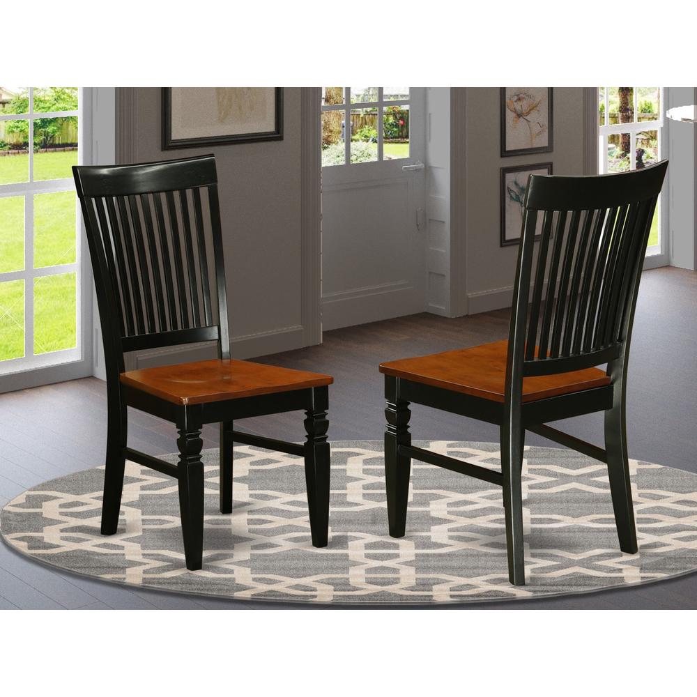 Dining Chair Black & Cherry, WEC-BCH-W. Picture 2