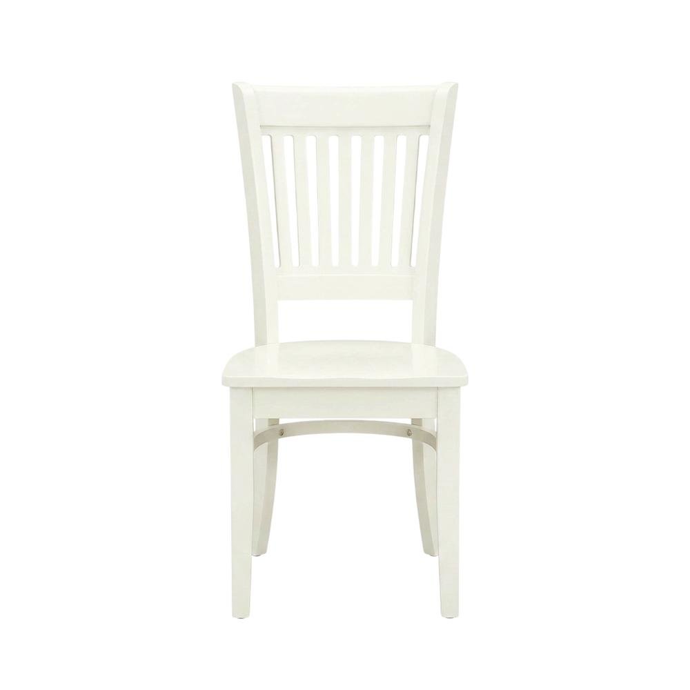 Solid Wood Round Kitchen Dining Table 5-Piece with Slatted Chairs. Picture 4