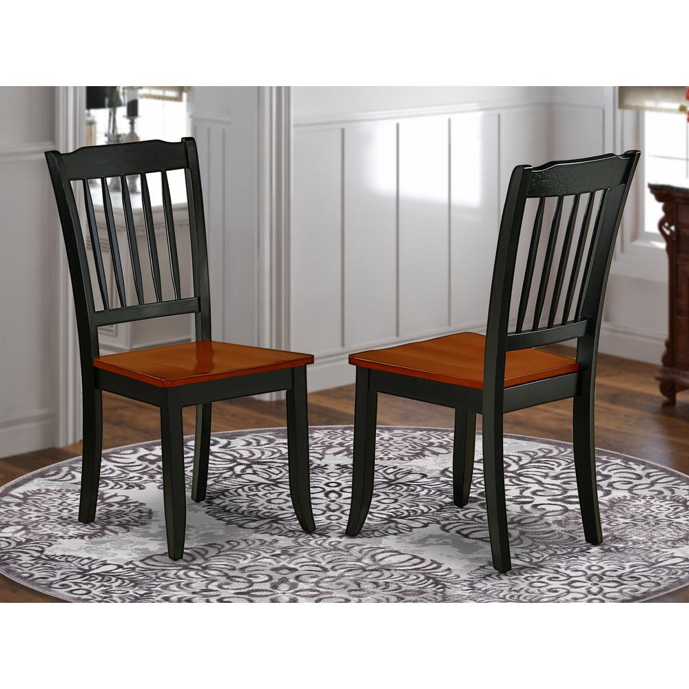 Dining Chair Black & Cherry, DAC-BCH-W. Picture 2