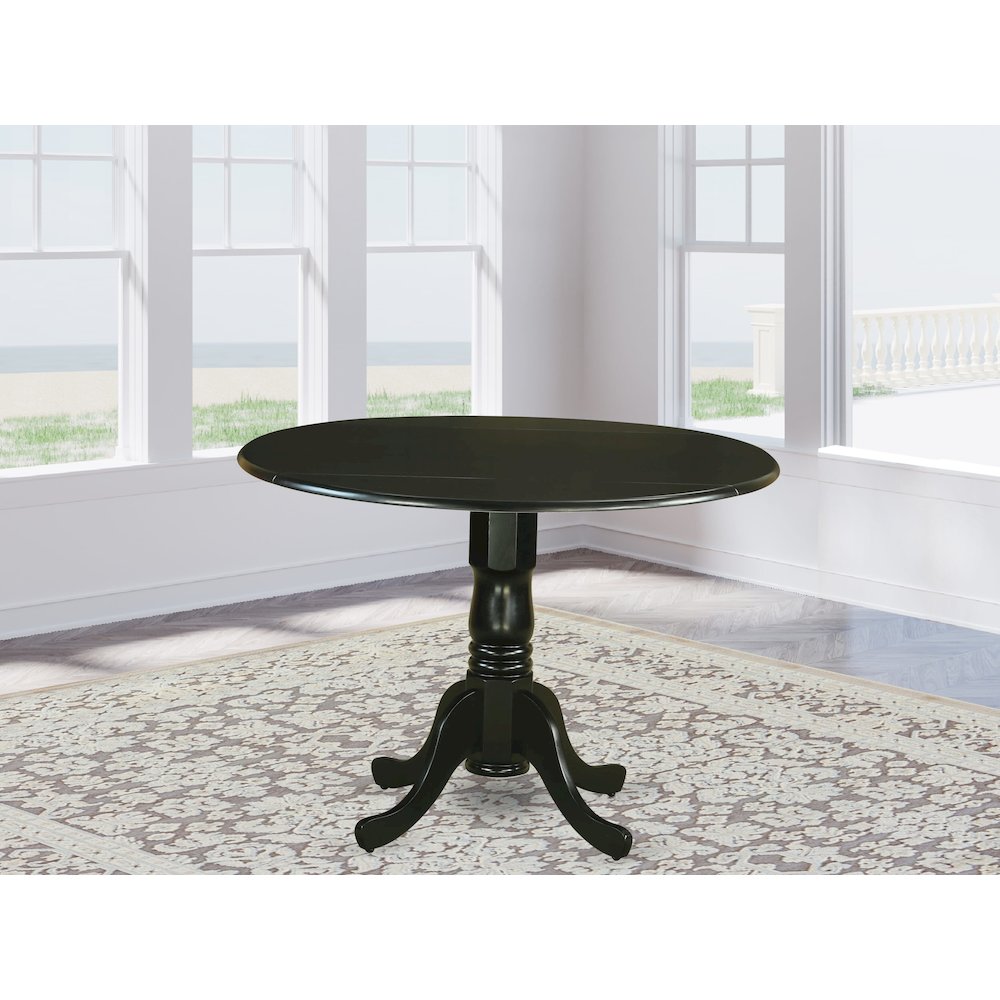 Dublin  Round  Table  with  two  9"  Drop  Leaves  -  Black  Finish. Picture 2