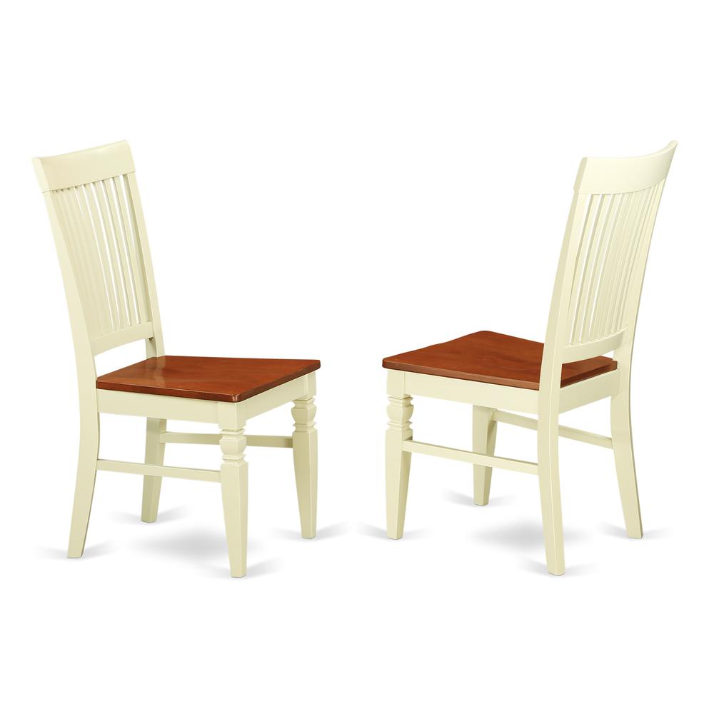 Dining Chair Buttermilk & Cherry, WEC-BMK-W. Picture 1