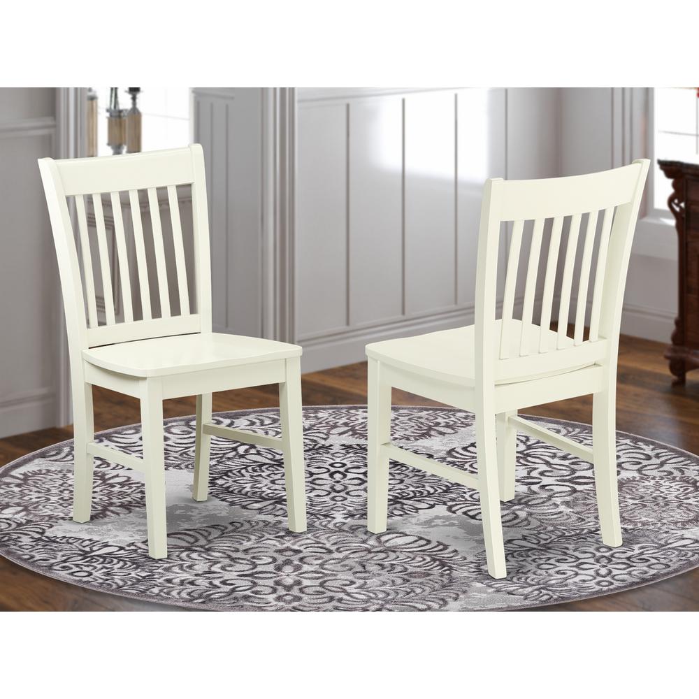 Dining Chair Linen White, NFC-LWH-W. Picture 3