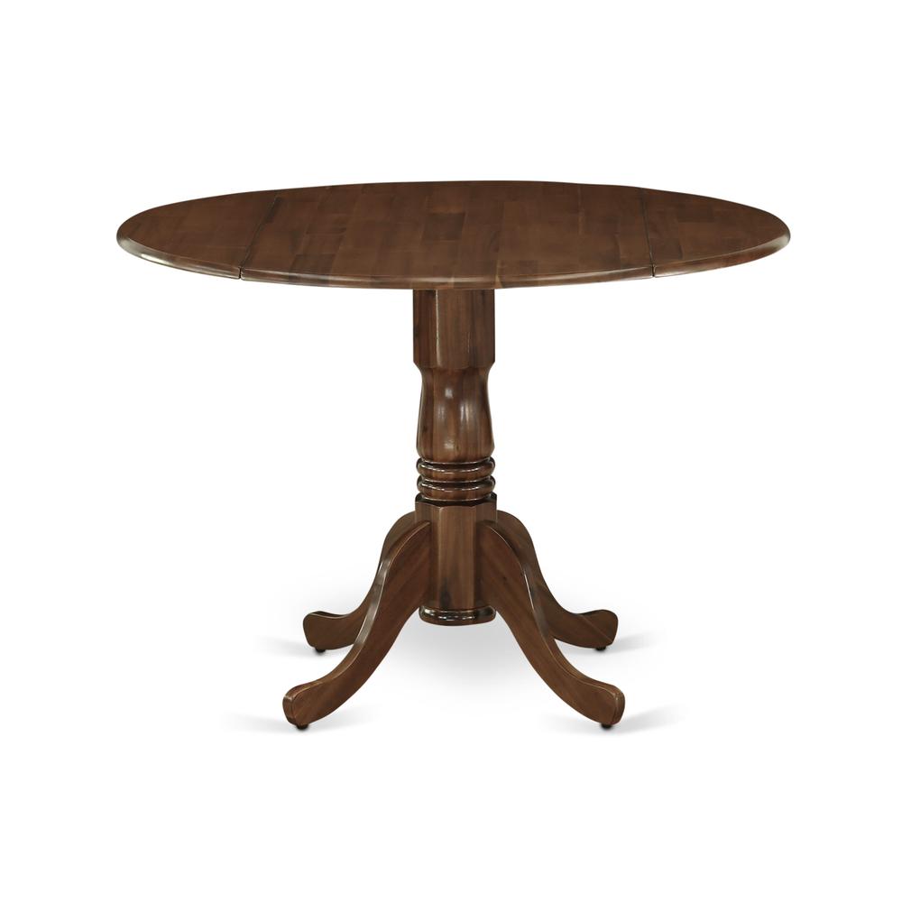 3 Piece Dining Set Consists of a Round Kitchen Table with Dropleaf. Picture 1