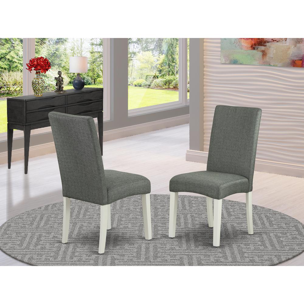 Dining Chair Linen White, DRP2T07. Picture 2