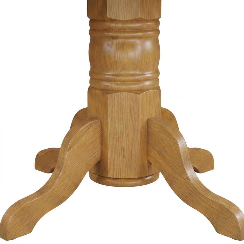 Solid Wood Dining Table & Microfiber Chairs 5-Piece, Butterfly Leaf, Oak. Picture 5