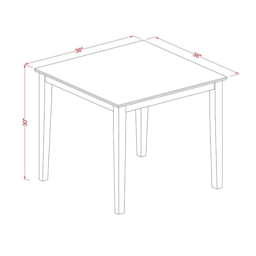 3 Piece Dining Room Set Includes a Square Solid Wood Table and 2 Parson Chairs. Picture 4
