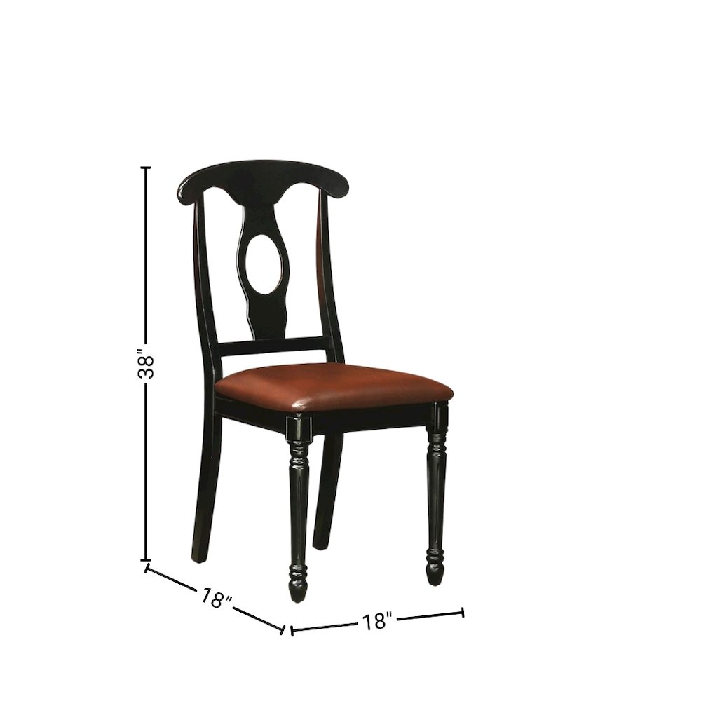 Black Oval Kitchen Table and Chairs, 7 Pc Dining Table Set for 6. Picture 6
