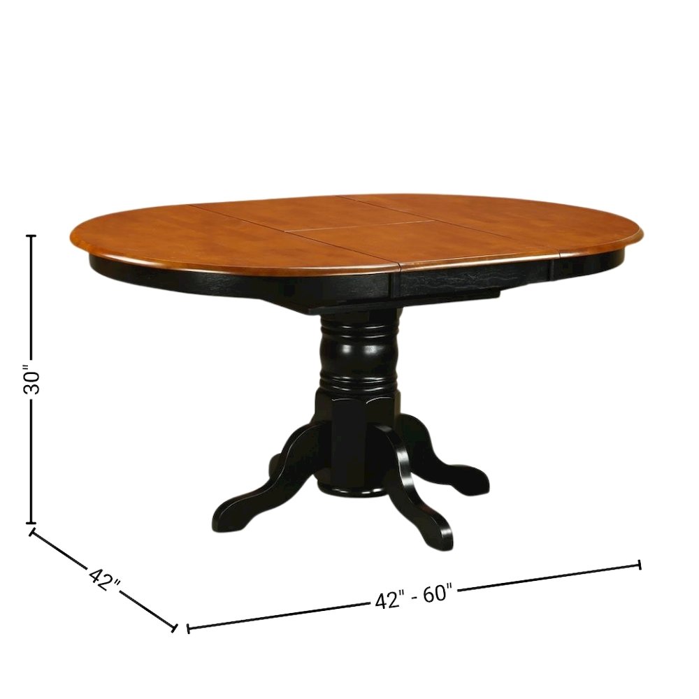 Black Oval Kitchen Table and Chairs, 7 Pc Dining Table Set for 6. Picture 5