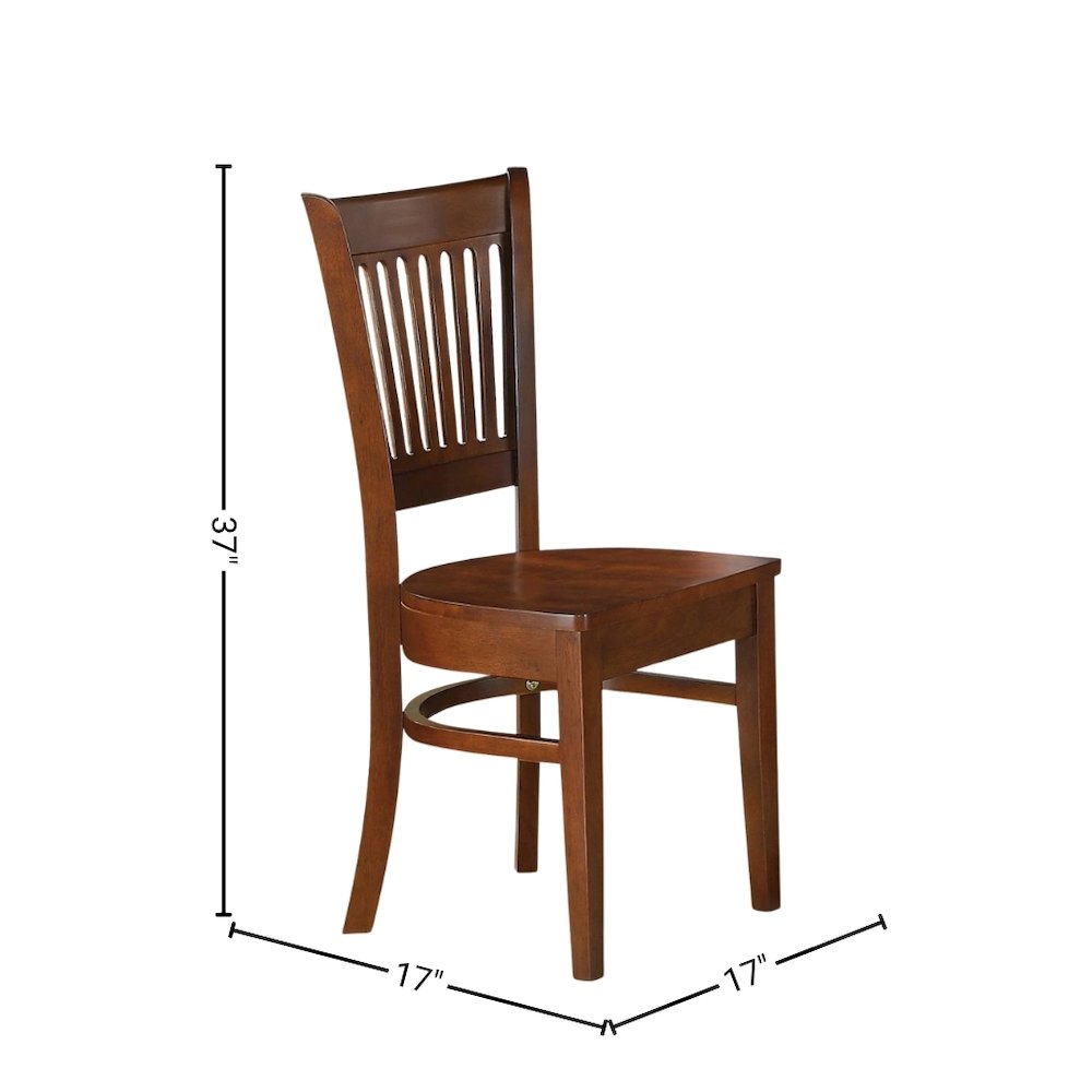 Espresso Kitchen Table and Chairs Set, 7 Pc Dining Table Set for 6. Picture 9