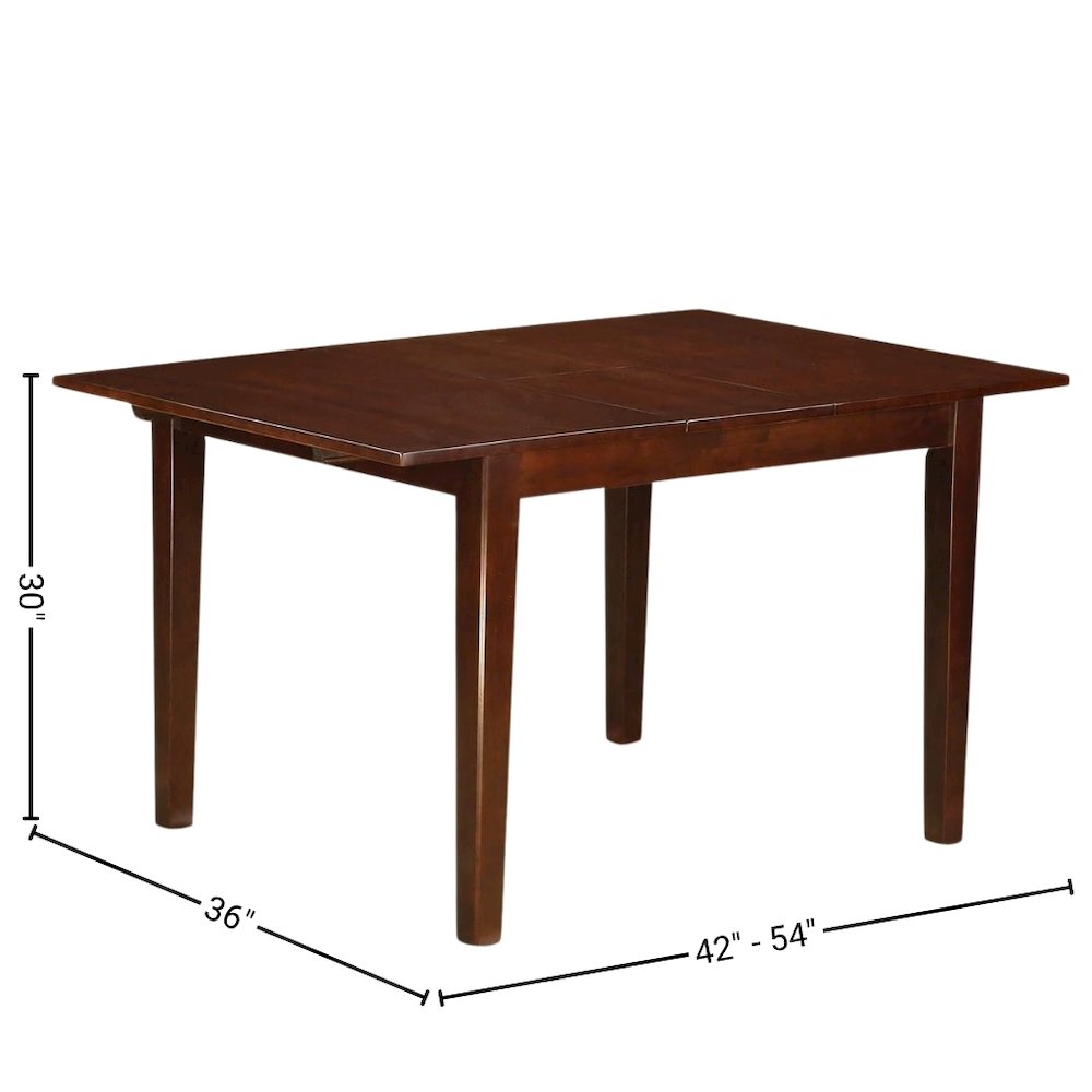 Solid Wood Drop Leaf Dining Table and Chairs for Small Spaces, Brown. Picture 7
