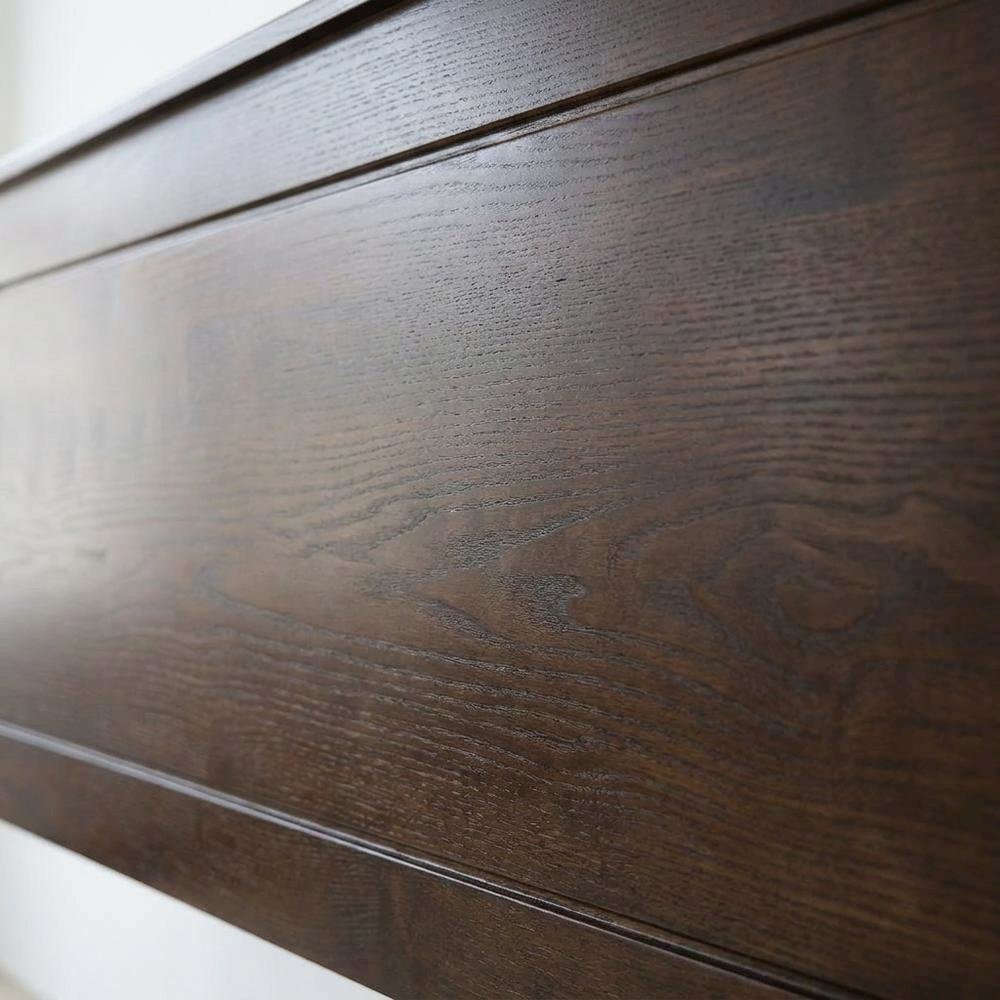 Solid Wood Platform Bed with Headboard, Traditional Queen Size. Picture 7