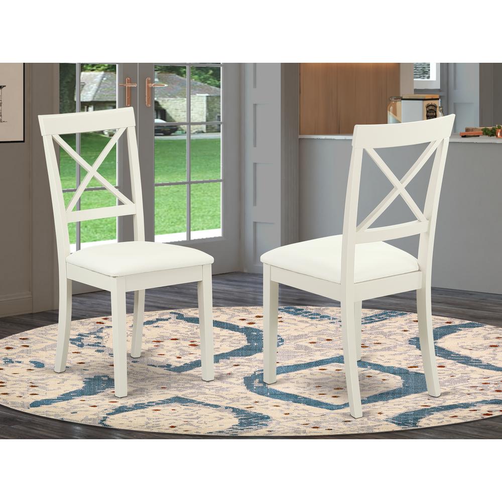 Dining Chair Linen White, BOC-WHI-LC. Picture 2