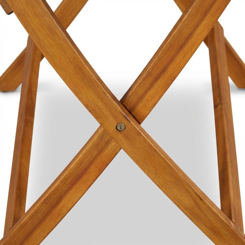 7-Piece Warm-Tone Oil Patio Dining Set with Weatherproof Wood and 6 Chairs. Picture 5