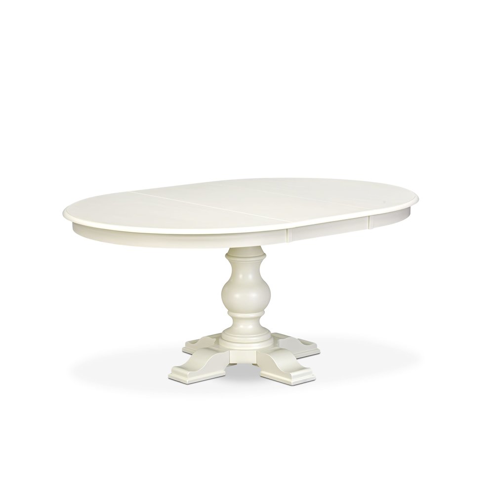 7-Piece Modern Kitchen Table Set, Linen White. Picture 3