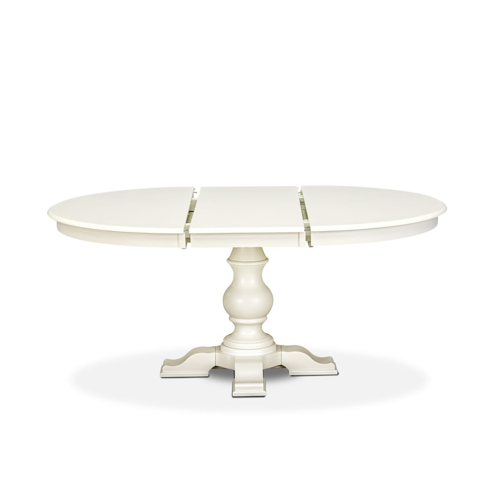 7-Piece Modern Kitchen Table Set, Linen White. Picture 7
