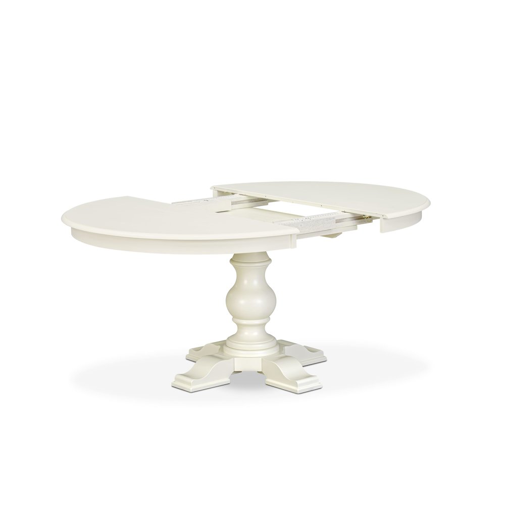7-Piece Modern Kitchen Table Set, Linen White. Picture 8