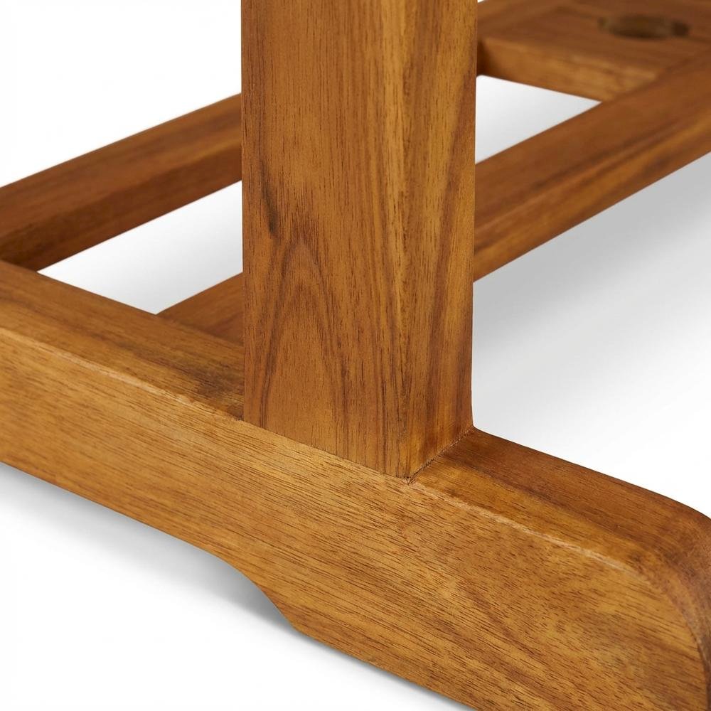 Wooden Patio Table, Oil Finish with Durable Construction and Weather Resistance. Picture 5