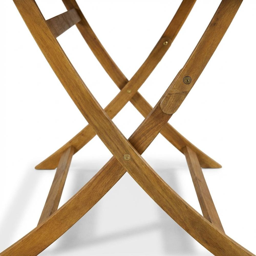 Oil-Finish 5-Piece Patio Table Set with Durable Wood Finish and 4 Chairs. Picture 5