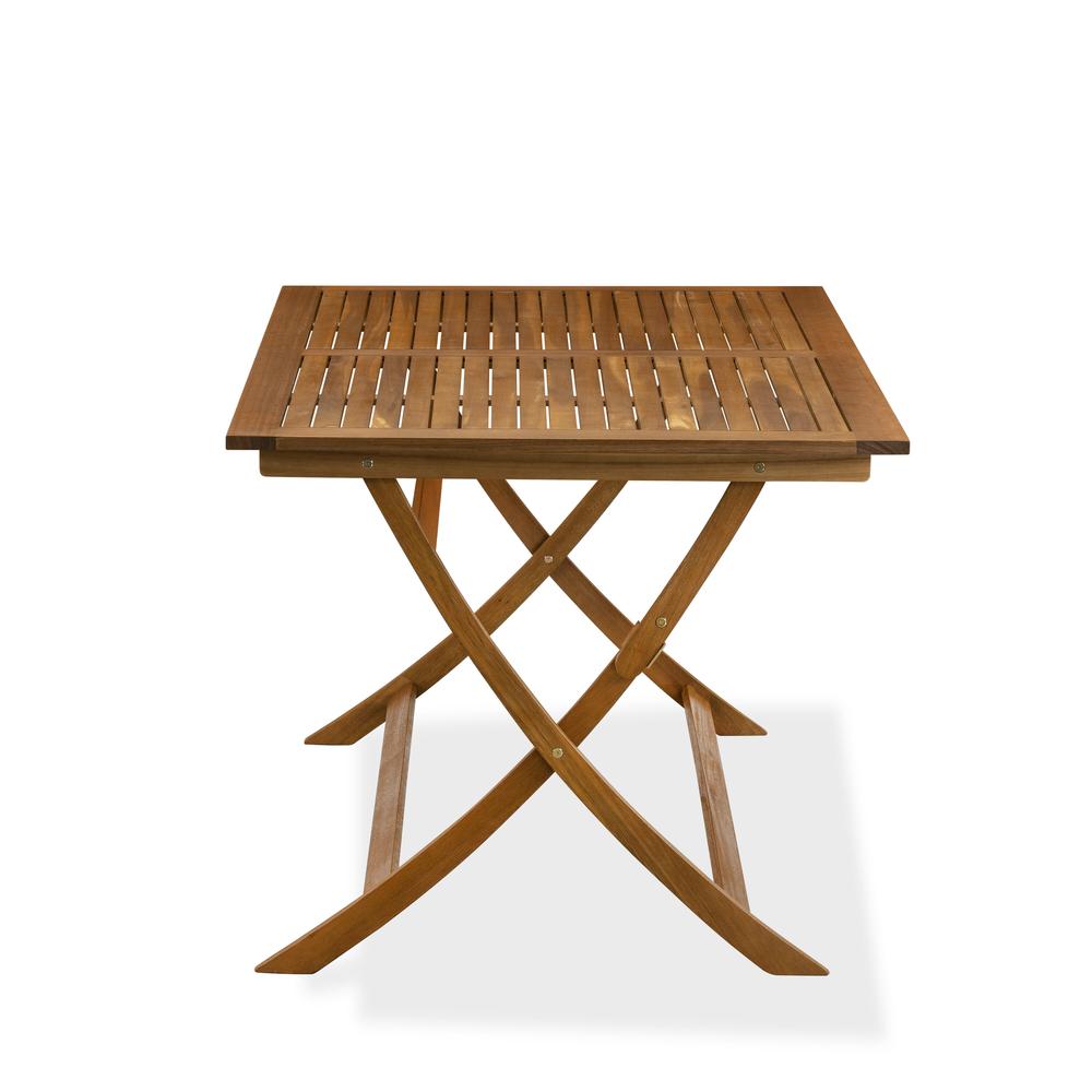 7 Piece Outdoor Patio Dining Sets Consist of a Rectangle Acacia Table. Picture 2