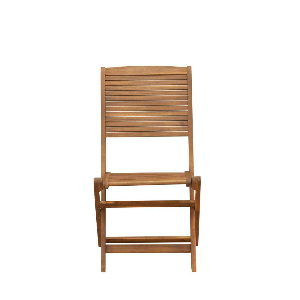 9 Piece Patio Garden Table Set Consist of an Oval Acacia Wood Table. Picture 3