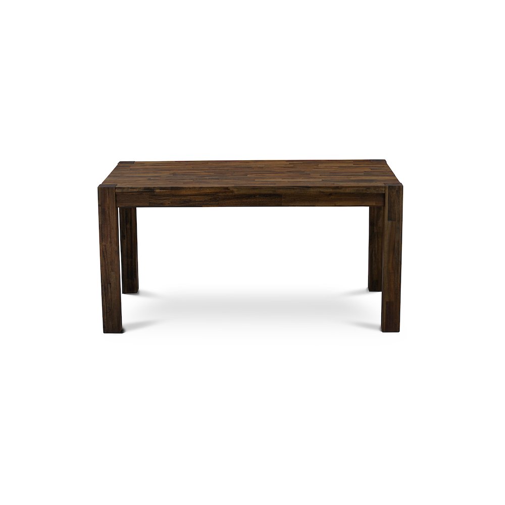 5 Piece Kitchen Set Consists of a Rectangle Rustic Wood Dining Table. Picture 4
