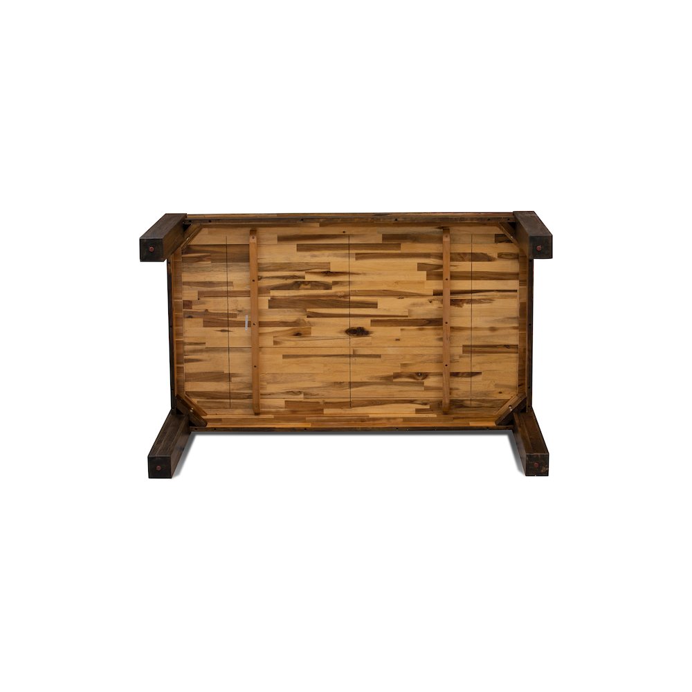 5 Piece Kitchen Set Consists of a Rectangle Rustic Wood Dining Table. Picture 6