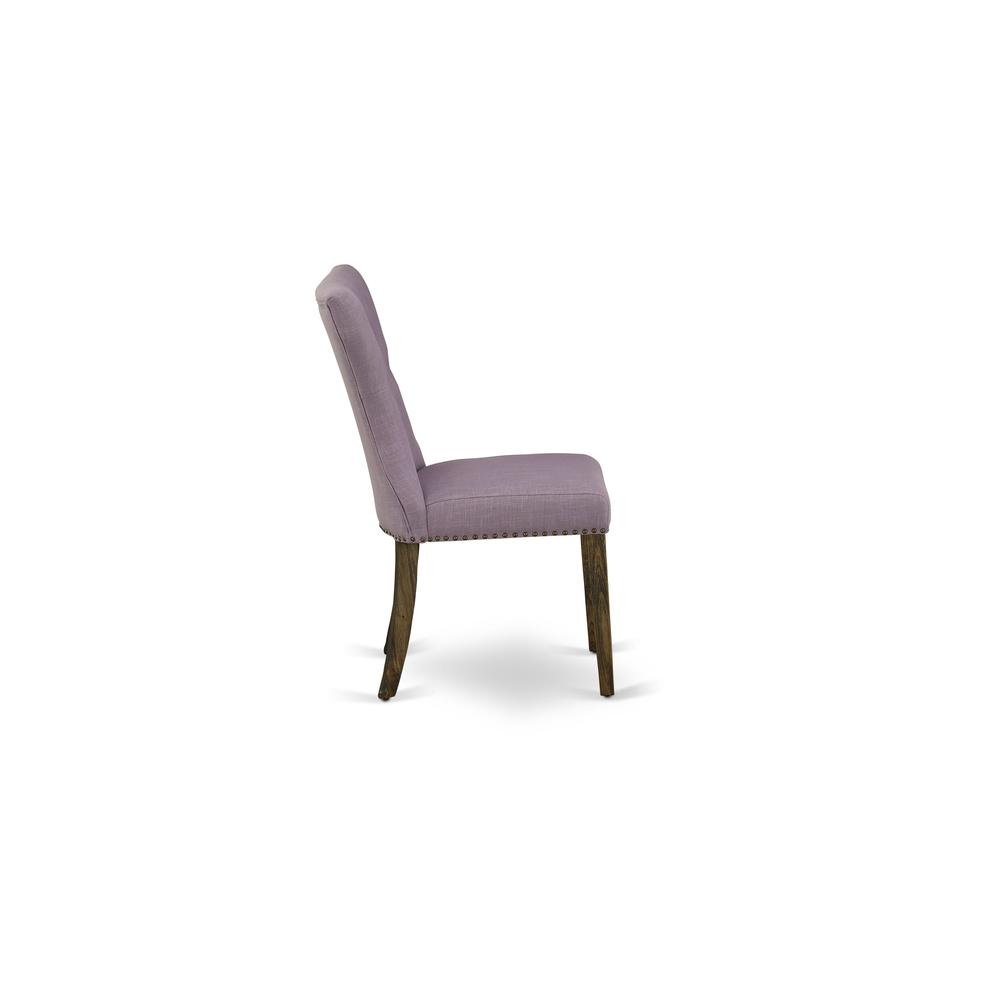 9-pc dining set with Chair’s Legs and Dahlia Linen Fabric. Picture 9