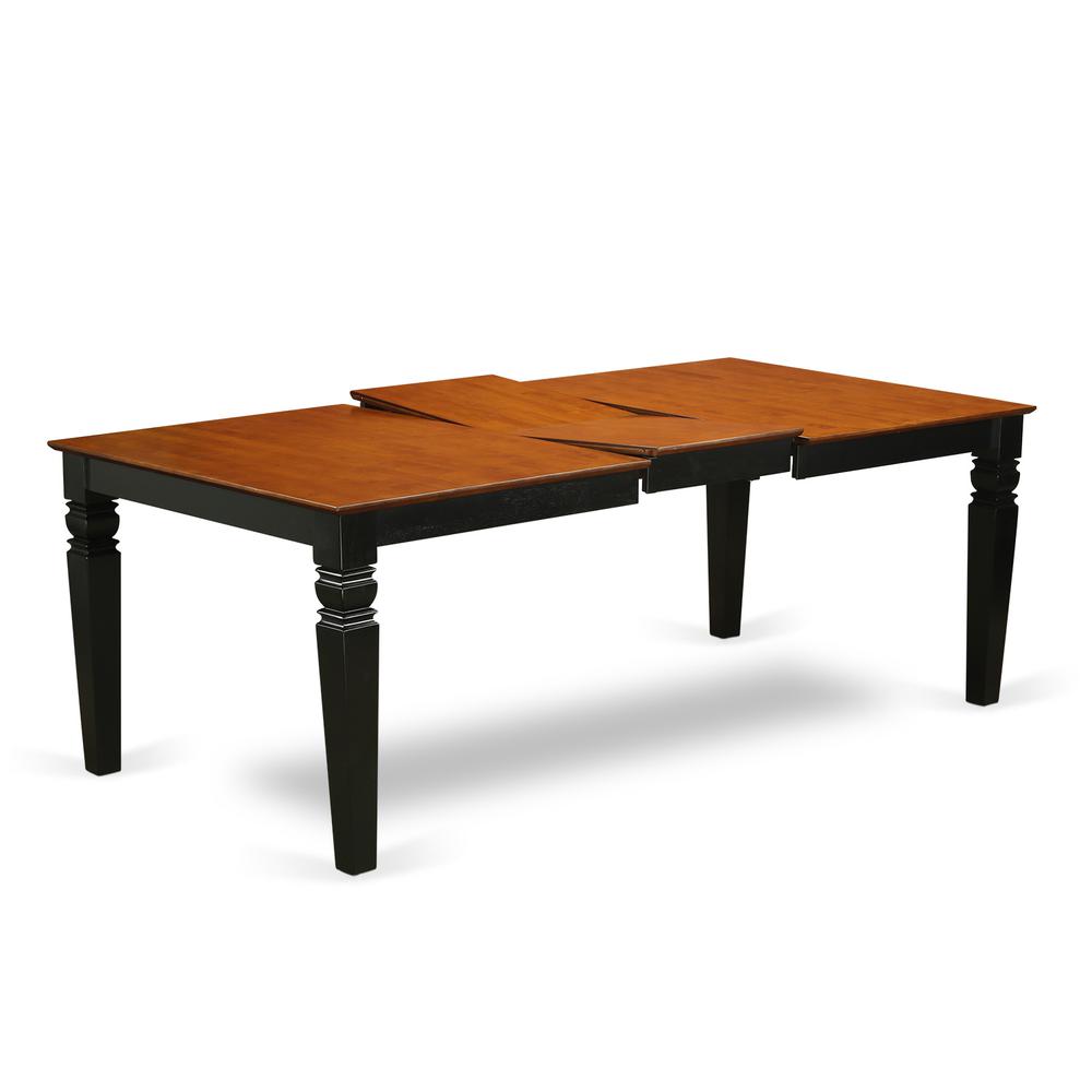 LGNI5-BCH-C 5 Pc Kitchen Tables and chair set with a Dining Table and 4 Kitchen Chairs in Black and Cherry. Picture 4