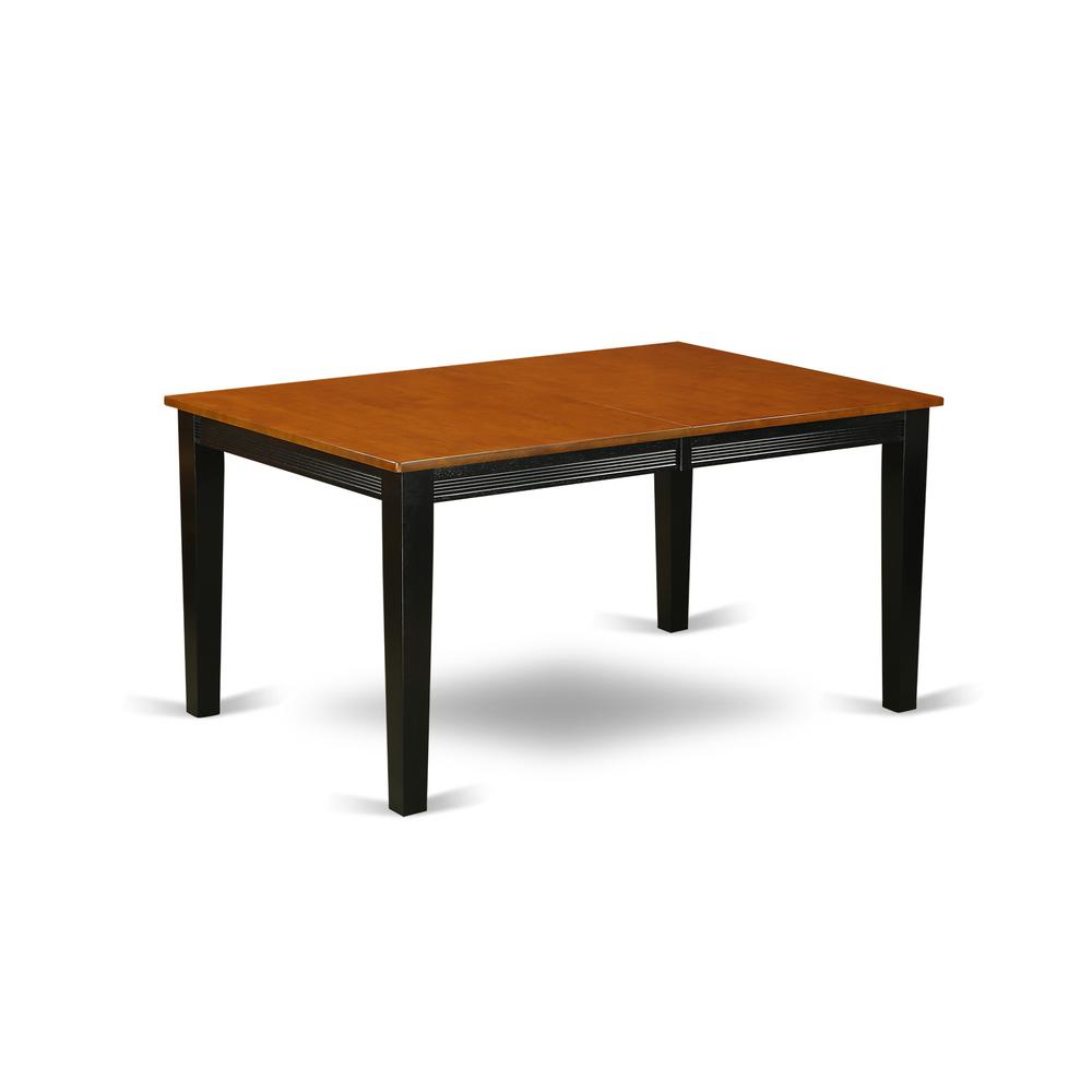 QUNI5-BCH-C 5 PC Dining set-Dining Table with 4 Wood Dining Chairs. Picture 4