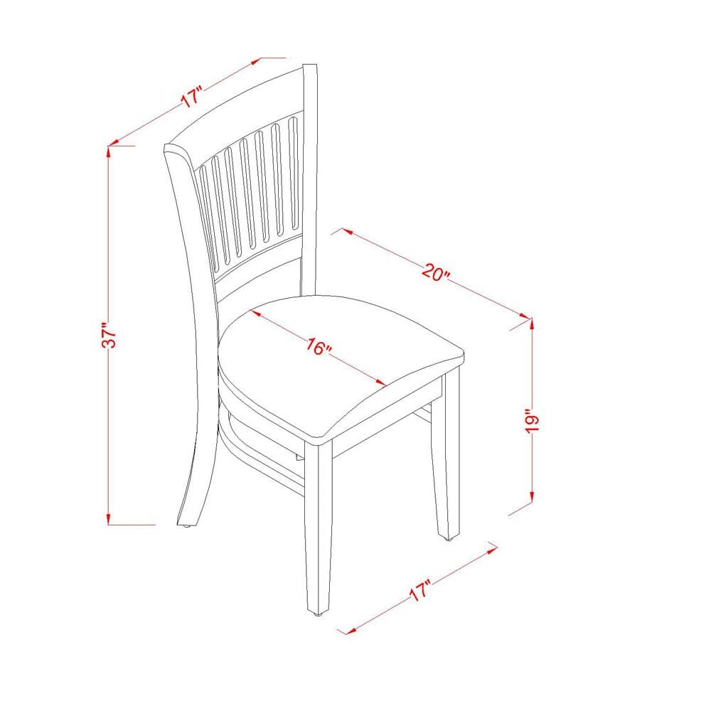 7-pc Modern Dinette set with 6 amazing wooden dining chairs. Picture 3