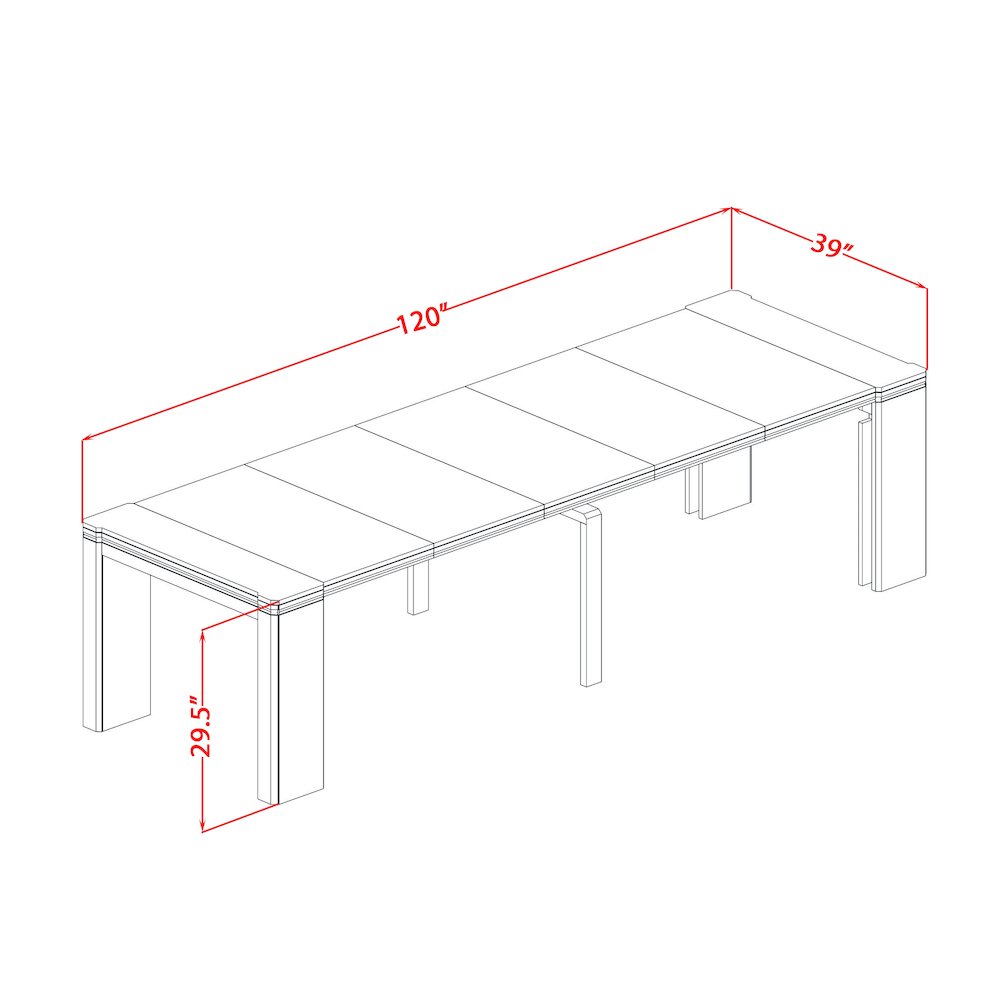 10 Pieces Extendable Dining Set, Antique White. Picture 13