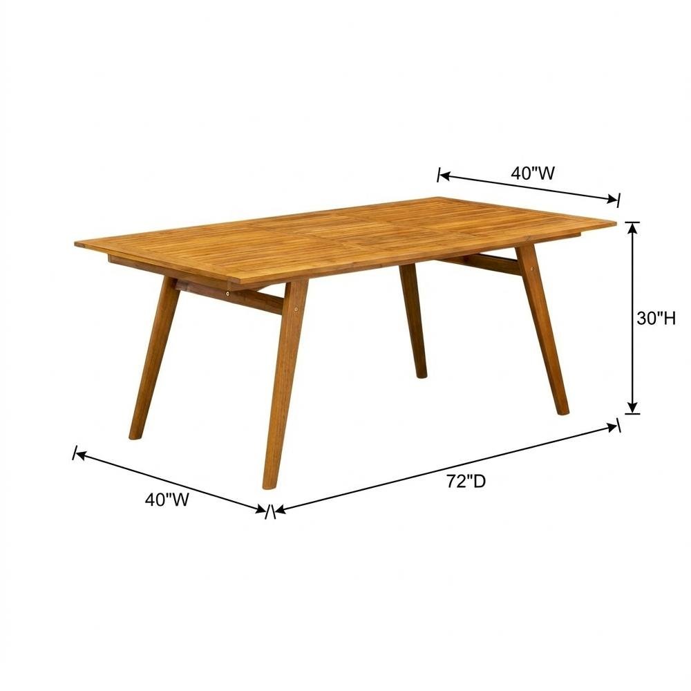 7-Piece Oil Finish Dining Set with Foldable Chairs and Outdoor Coffee Table. Picture 6