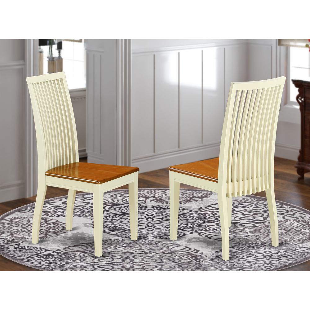 Dining Chair Buttermilk & Cherry, IPC-BMK-W. Picture 2