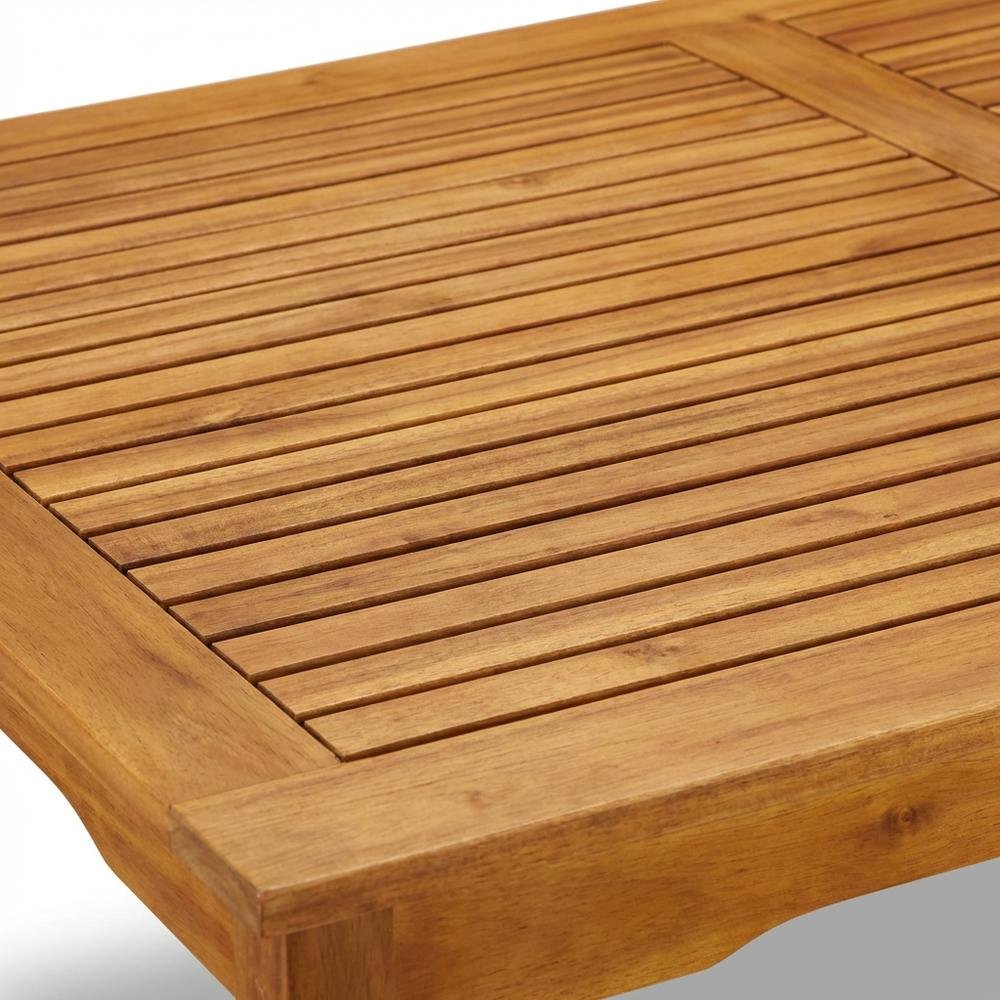 Wooden Patio Set Oil-Finish Dining Table with Outdoor 6 Chairs. Picture 4