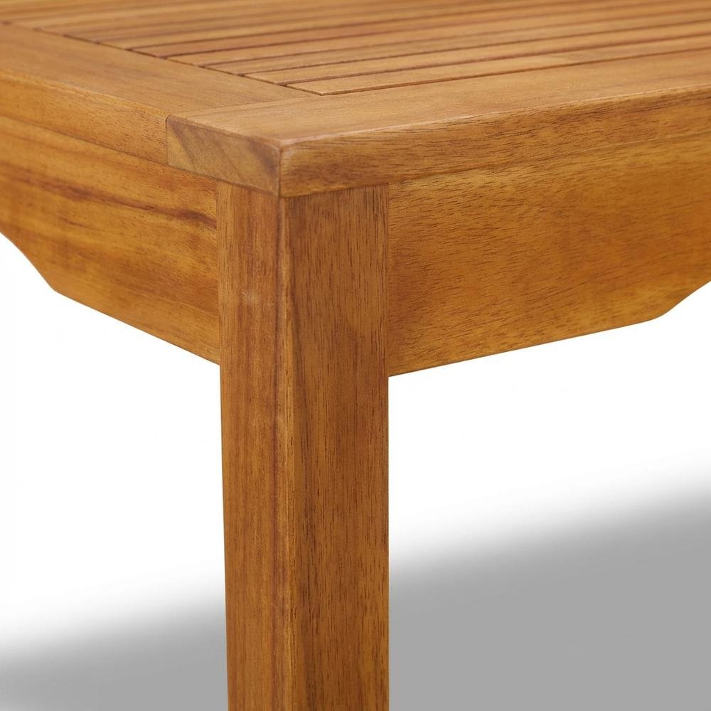 Wooden Patio Set Oil-Finish Dining Table with Outdoor 6 Chairs. Picture 5