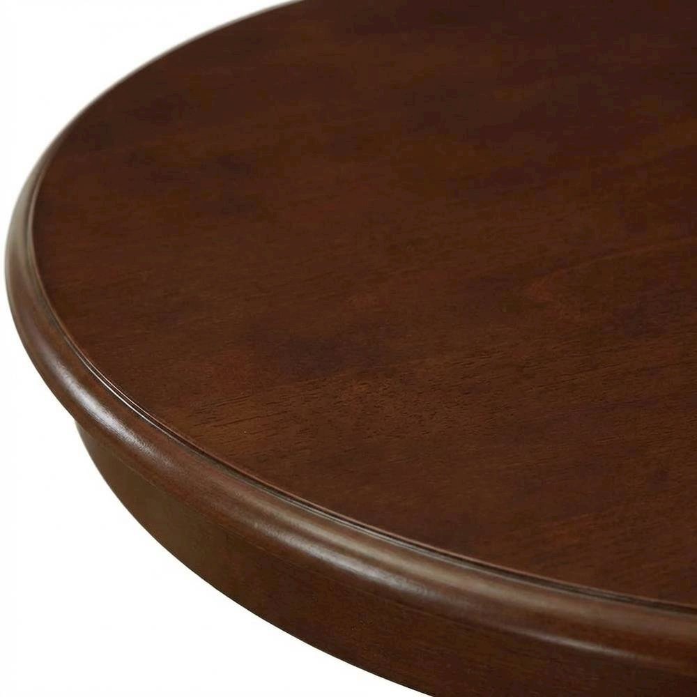 Mahogany Black Round Pedestal Dining Table, Seats 4. Picture 6