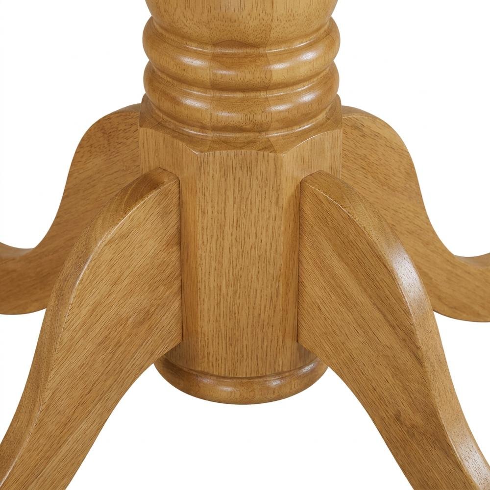 Solid Wood Round Small Kitchen Table & Chairs 3-Piece Dining Set. Picture 5