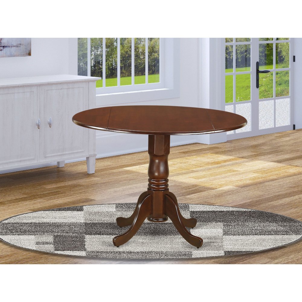Dublin  Round  Table  with  two  9"  Drop  Leaves  in  a  Mahogany  Finish. Picture 2