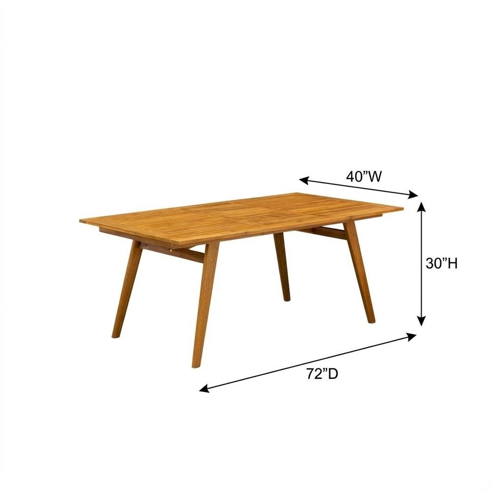 Oil-Finish 9-Piece Patio Table Set with Weatherproof Wood, Durable Construction. Picture 6